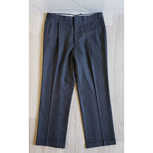 VTG Sansabelt Jaymar Ruby Wool Slacks 34x31 Talon Pleated Cuffed Houndstooth USA